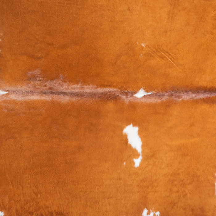 Brown and White Cowhide Rug Size 7'9" L x 6'9" W 9479