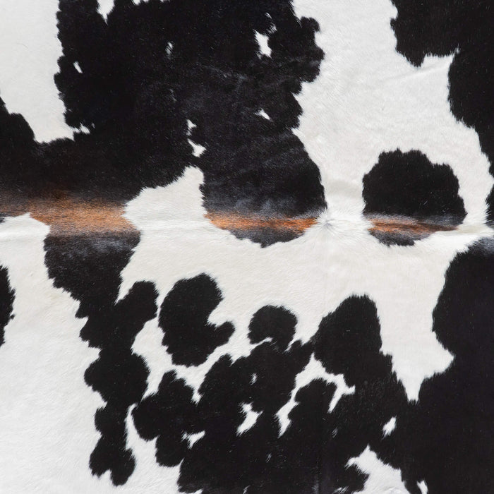 Black and White Cowhide Rug Size 7'6" L x 7'2" W 9491