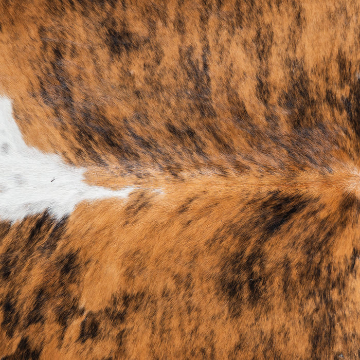 Tricolor Brindle Mix Cowhide Rug Size 8'3" L x 7'8" W 9500