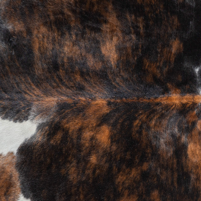 Tricolor Brindle Mix Cowhide Rug Size 7'5" L x 6'5" W 9501