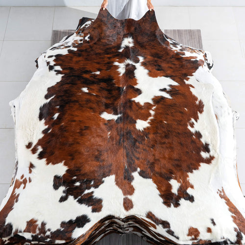 Tricolor Cowhide Rug Size 6'9" L x 6'4" W 9505