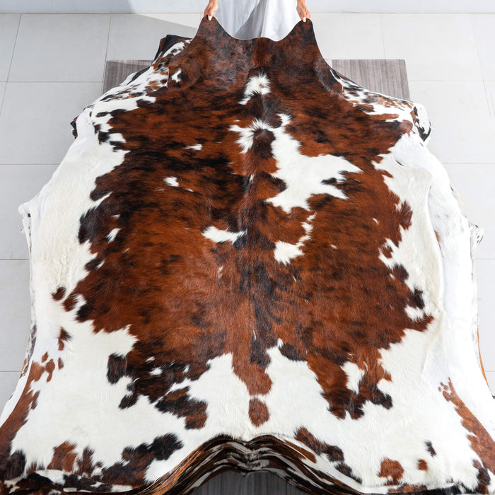 Tricolor Cowhide Rug Size 6'9" L x 6'4" W 9505