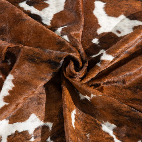 Tricolor Cowhide Rug Size 7'10" L x 6'7" W 9510