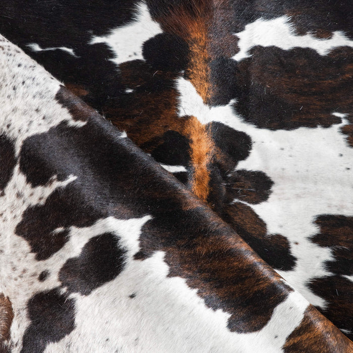 Tricolor Cowhide Rug Size 7'1" L x 6'1" W 9517