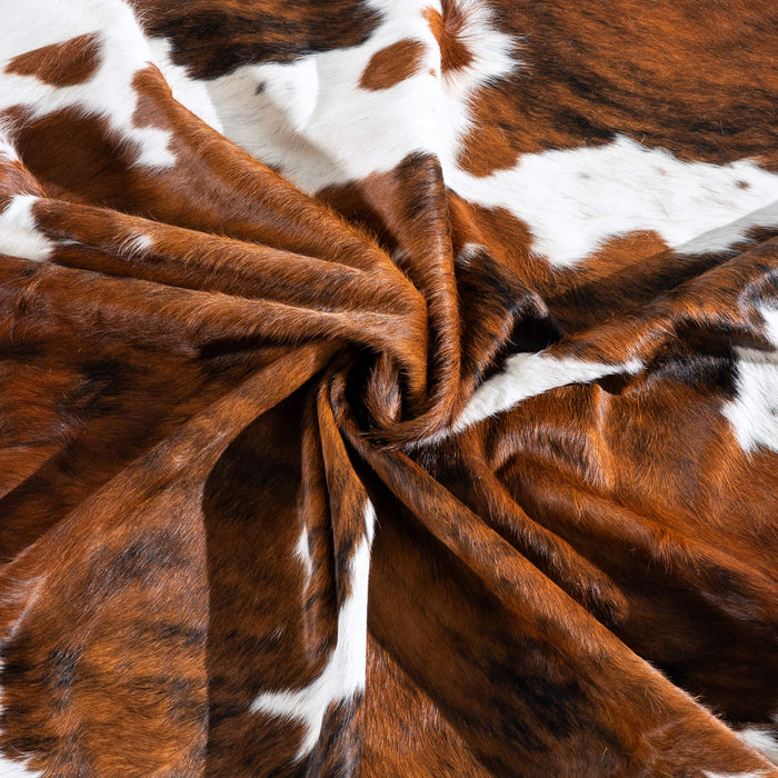 Tricolor Cowhide Rug Size 7'8" L x 7'1" W 9535