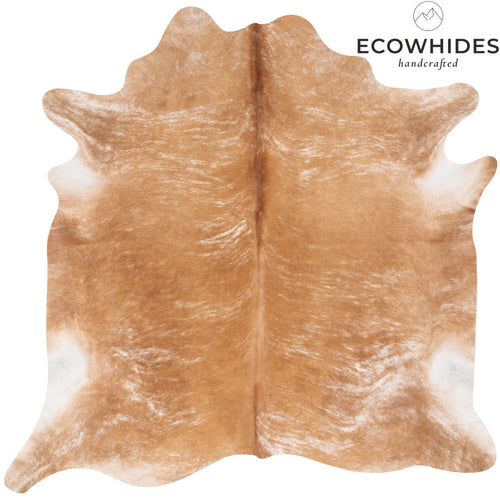 Brazilian Beige and White Cowhide Rug Size 7'3" L x 7'3" W 9546