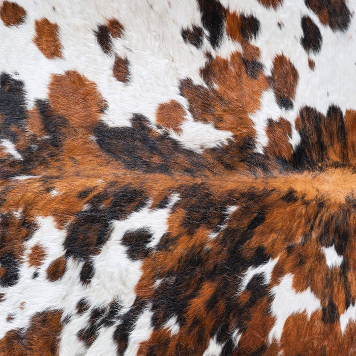 Tricolor Cowhide Rug Size 7'6" L x 6'8" W 9559