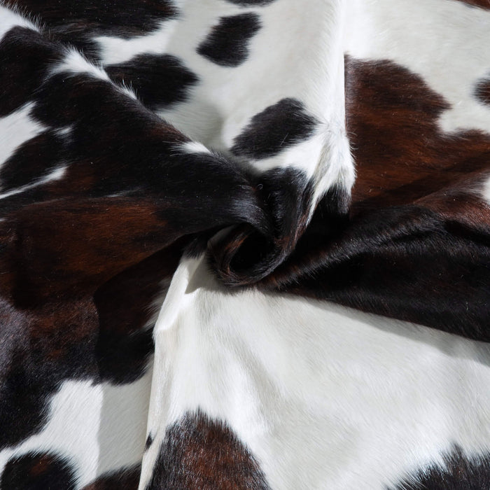 Tricolor Cowhide Rug Size 7'9" L x 7'2" W 9560