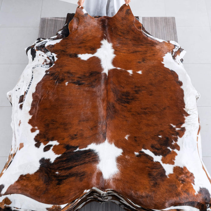 Tricolor Cowhide Rug Size 6'10" L x 6'4" W 9566