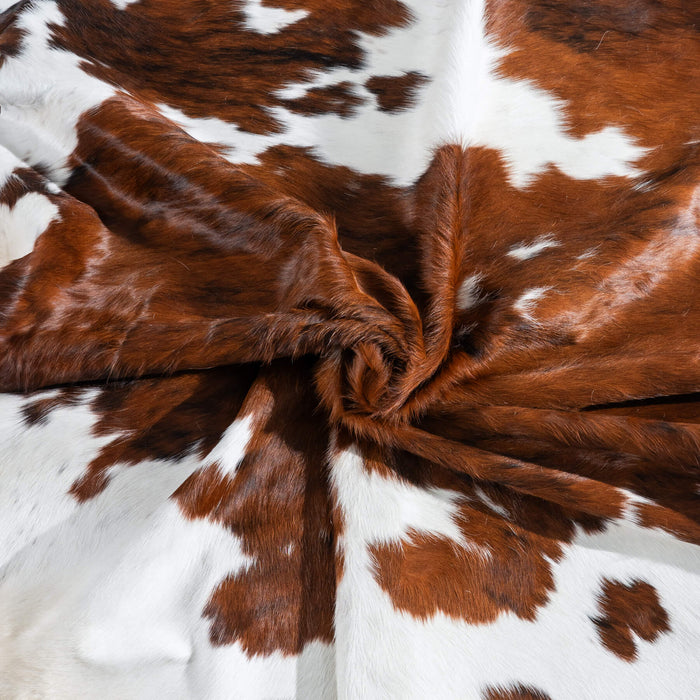 Tricolor Cowhide Rug Size 7'10" L x 6'7" W 9579