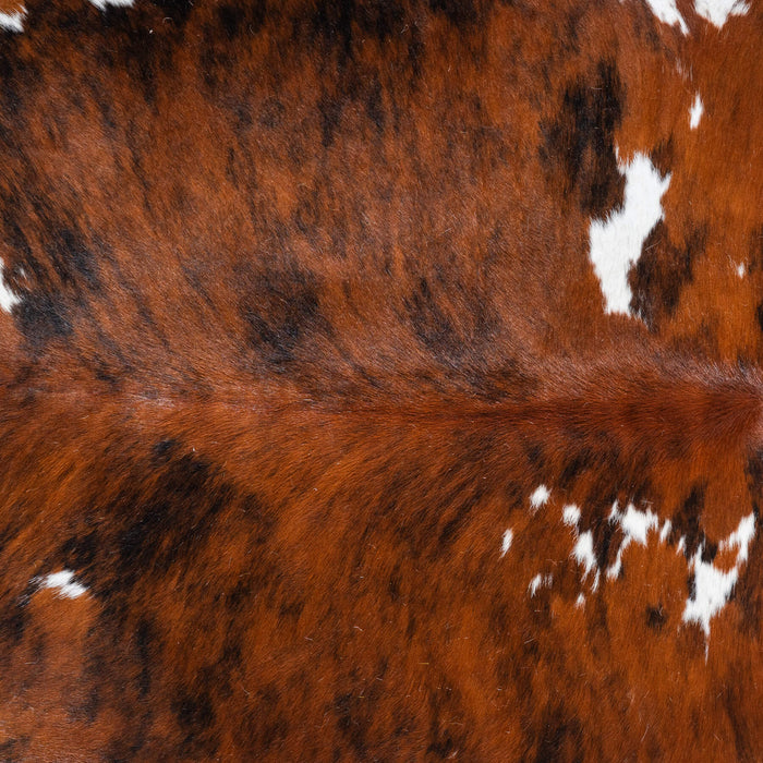 Tricolor Brindle Mix Cowhide Rug Size 6'11" L x 5'8" W 9582