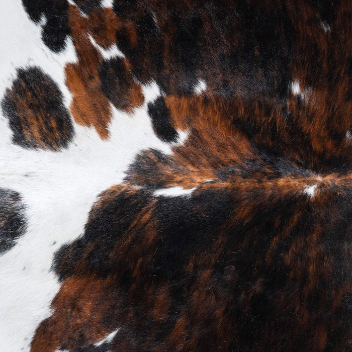 Dark Tricolor Cowhide Rug Size 7'11" L x 6'4" W 9601