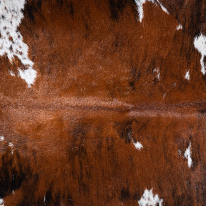 Tricolor Brindle Mix Cowhide Rug Size 6'11" L x 6'7" W 9610