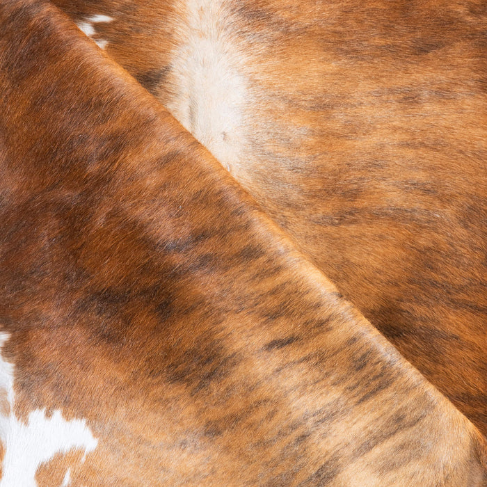 Brindle White Belly Cowhide Rug Size 7'5" L x 6'11" W 9614