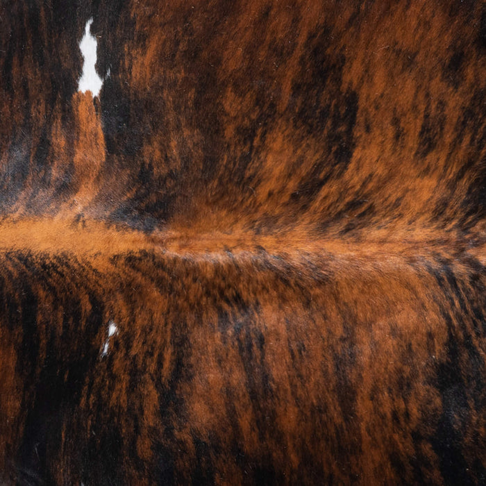 Tricolor Brindle Mix Cowhide Rug Size 7'6" L x 7'1" W 9625