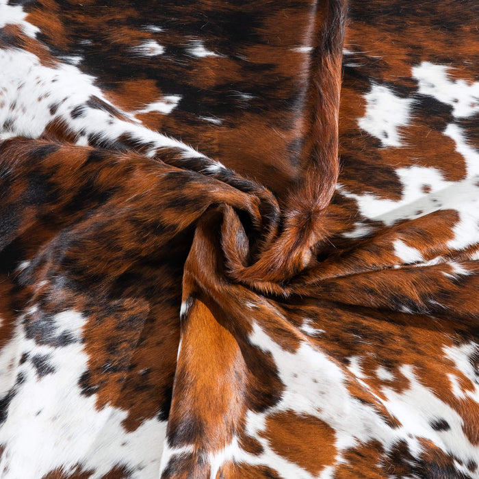 Tricolor Cowhide Rug Size 7'3" L x 6'3" W 9628