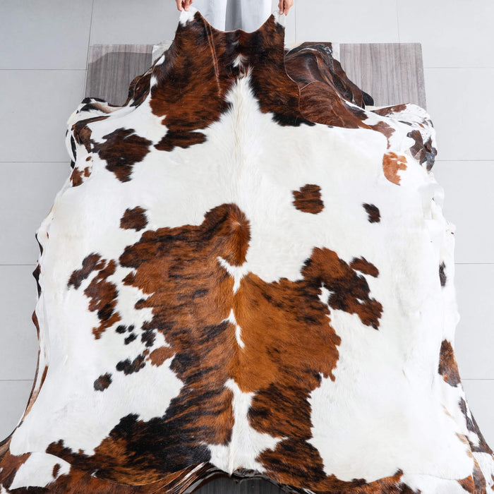 Tricolor Cowhide Rug Size 6'11" L x 6'2" W 9633