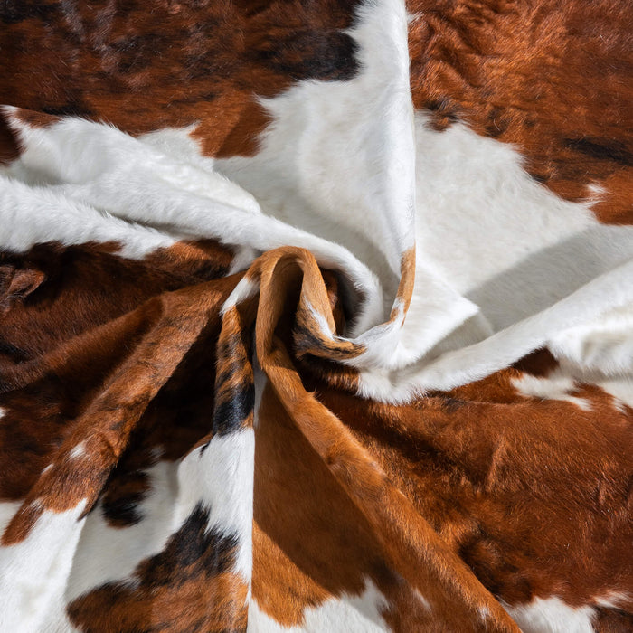 Tricolor Cowhide Rug Size 6'8" L x 6'3" W 9634
