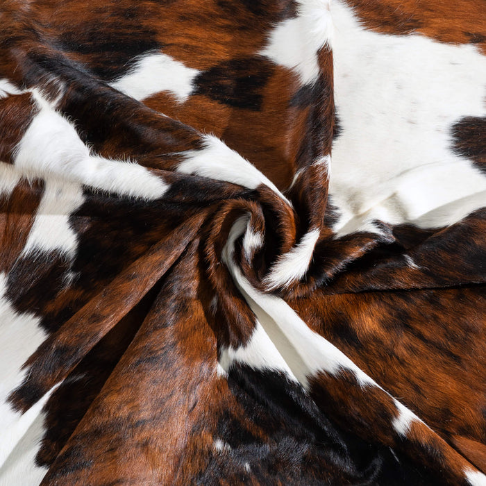 Tricolor Cowhide Rug Size 7'0" L x 6'7" W 9636