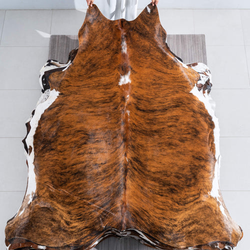 Brindle Cowhide Rug Size 7'8" L x 7'3" W 9643