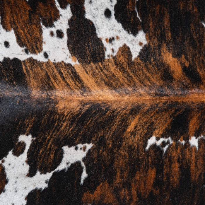 Dark Tricolor Cowhide Rug Size 7'9" L x 6'10" W 9644
