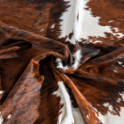 Tricolor Cowhide Rug Size 6'11" L x 6'4" W 9649