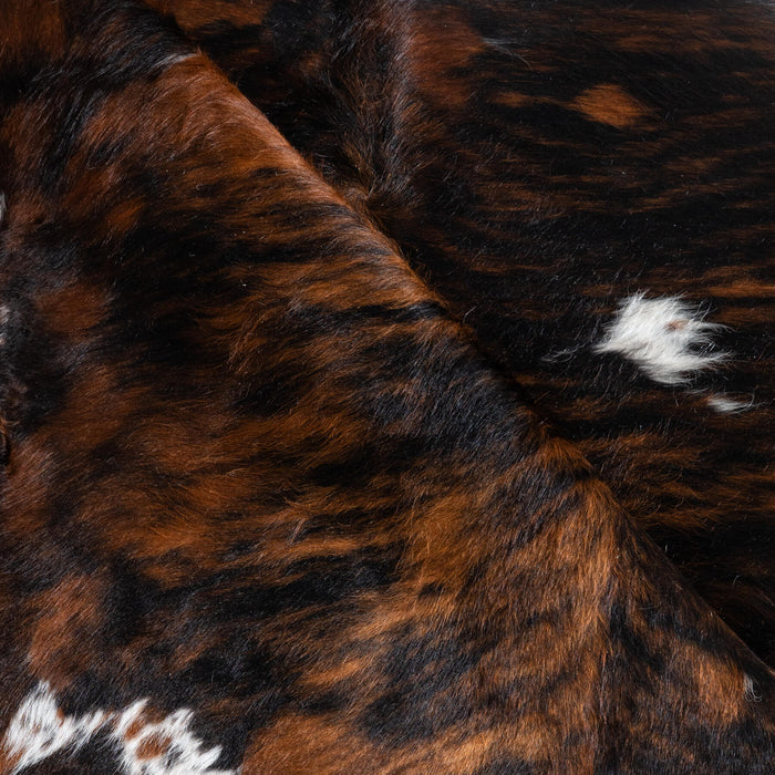 Dark Tricolor Cowhide Rug Size 7'3" L x 5'8" W 9650