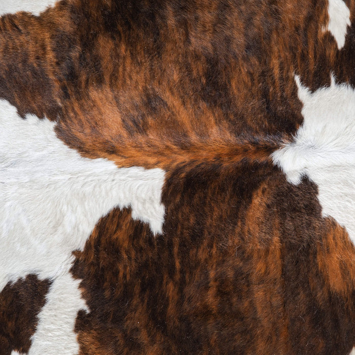 Tricolor Brindle Mix Cowhide Rug Size 6'9" L x 5'7" W 9654