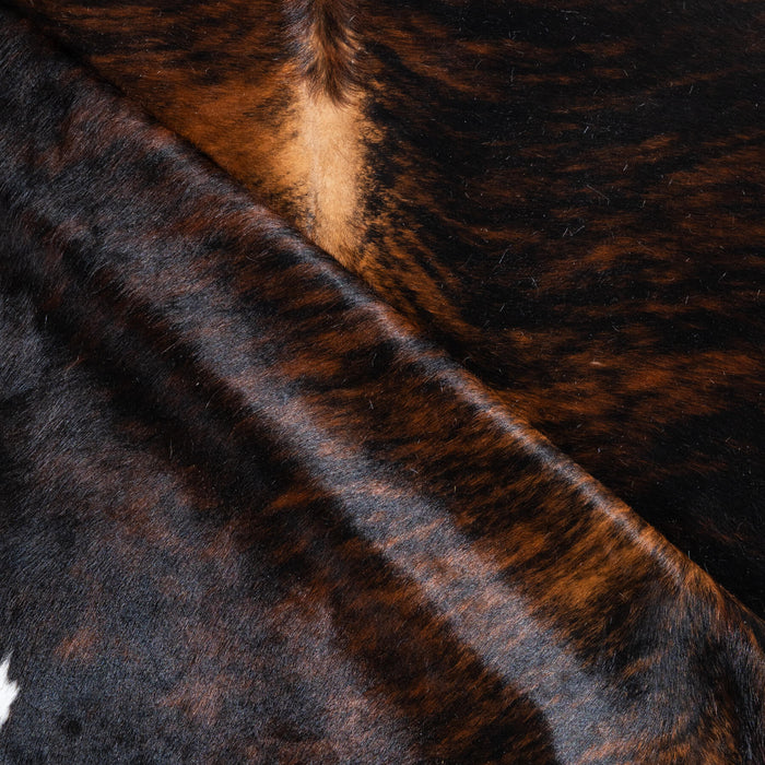 Dark Brindle Cowhide Rug Size 7'5" L x 6'10" W 9656