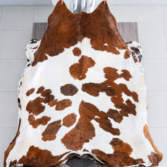 Tricolor Cowhide Rug Size 8'0" L x 7'5" W 9664