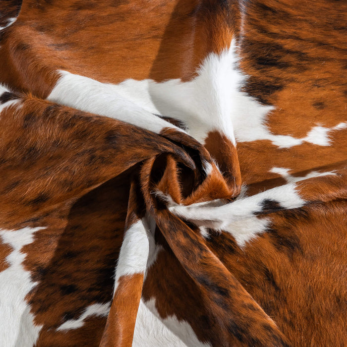 Tricolor Cowhide Rug Size 6'5" L x 5'11" W 9673