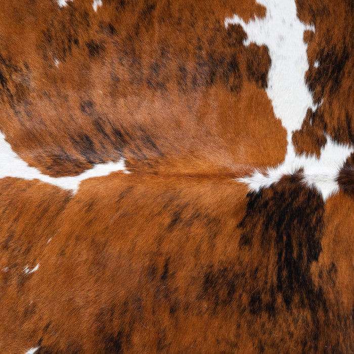 Tricolor Brindle Mix Cowhide Rug Size 7'0" L x 6'5" W 9677