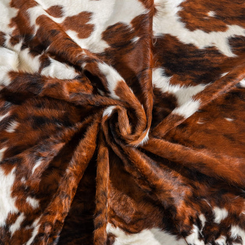 Tricolor Cowhide Rug Size 7'8" L x 6'10" W 9692