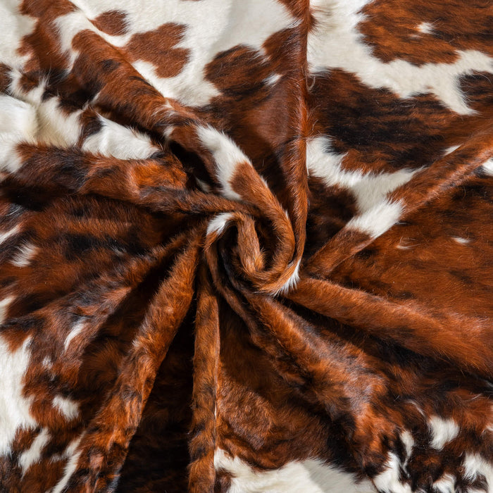 Tricolor Cowhide Rug Size 7'8" L x 6'10" W 9692