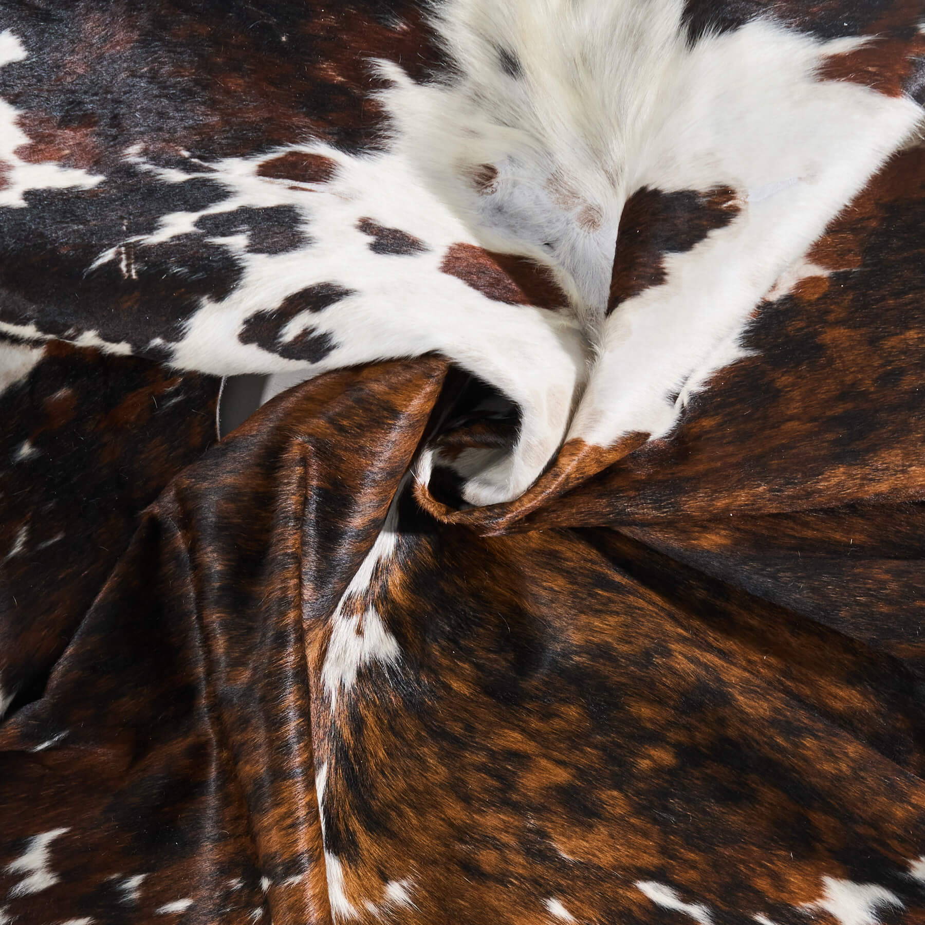 Vintage Tricolor Cowhide Rug Size 8'0