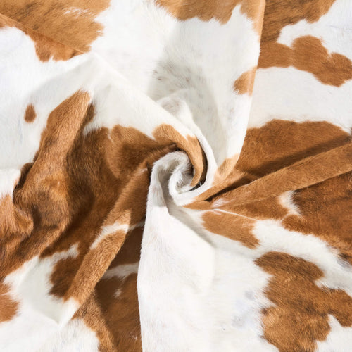 Vintage White Tricolor Cowhide Rug Size 7'6" L x 7'3" W 9757