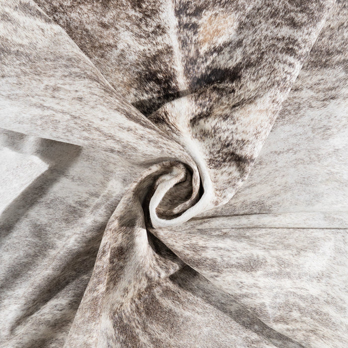 Brazilian Light Grey Brindle Cowhide Rug Size 7'11" L x 6'7" W 9902