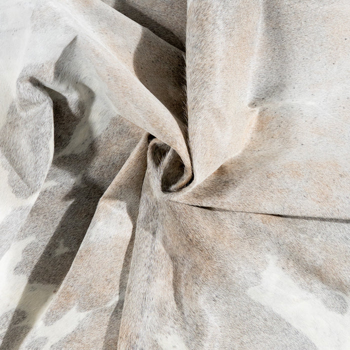Brazilian Grey Palomino Cowhide Rug Size 7'1" L x 6'11" W 9909