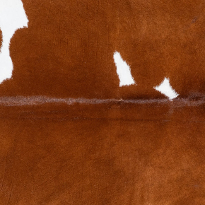 Brazilian Brown and White Cowhide Rug Size 8'1" L x 7'8" W 9926
