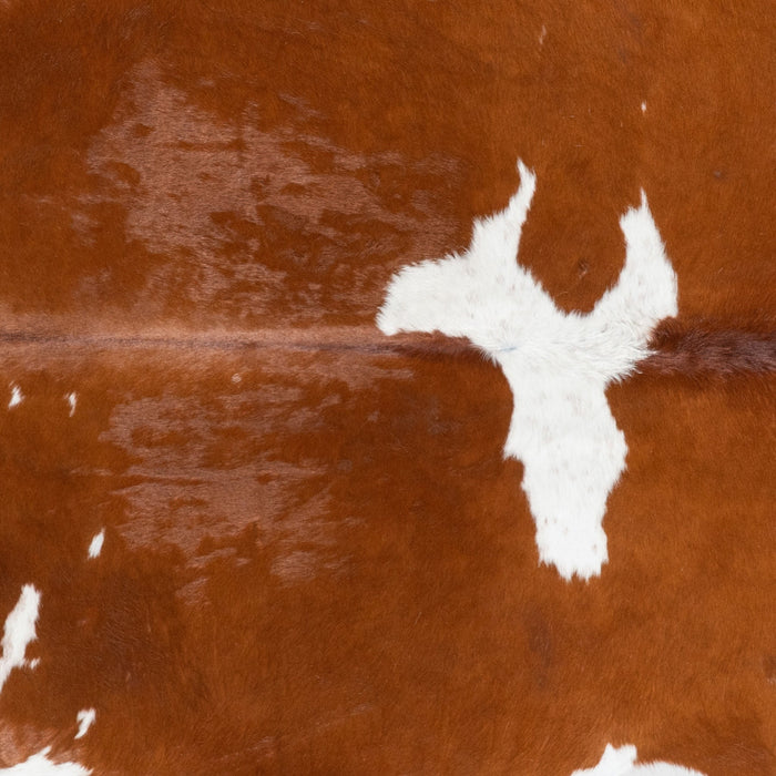 Brazilian Brown and White Cowhide Rug Size 7'2" L x 6'10" W 9939