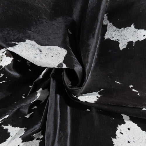 Brazilian Black and White Cowhide Rug Size 8'7" L x 7'2" W 9942