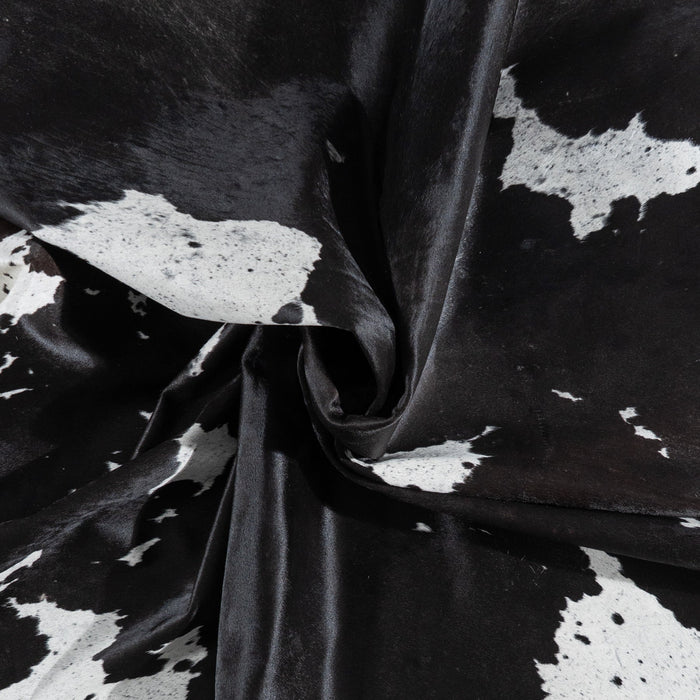 Brazilian Black and White Cowhide Rug Size 8'7" L x 7'2" W 9942