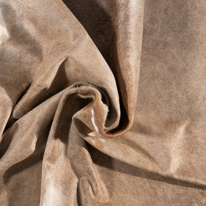 Brazilian Palomino and White Cowhide Rug Size 8'1" L x 6'11" W 9956