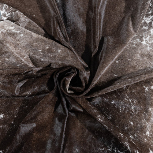 Brazilian Black Salt and Pepper Cowhide Rug Size 7'9" L x 6'9" W 9961
