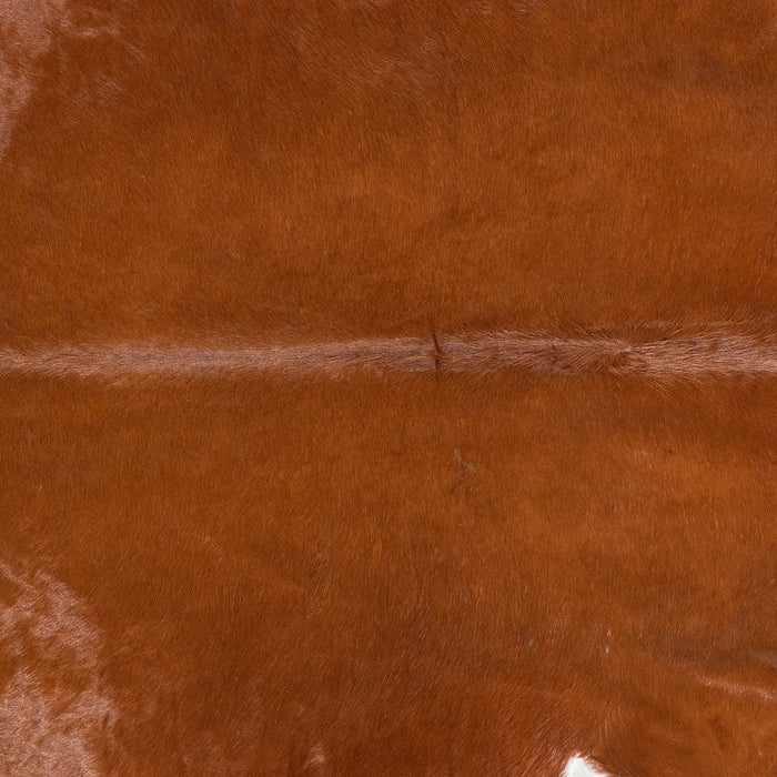 Brazilian Brown and White Cowhide Rug Size 7'10" L x 7'2" W 9976