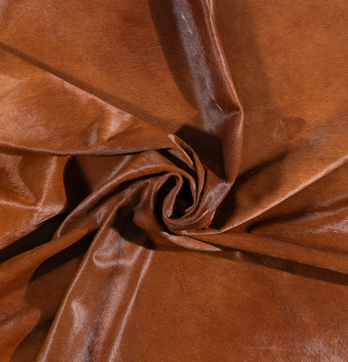 Brazilian Brown and White Cowhide Rug Size 7'4" L x 7'2" W 9977