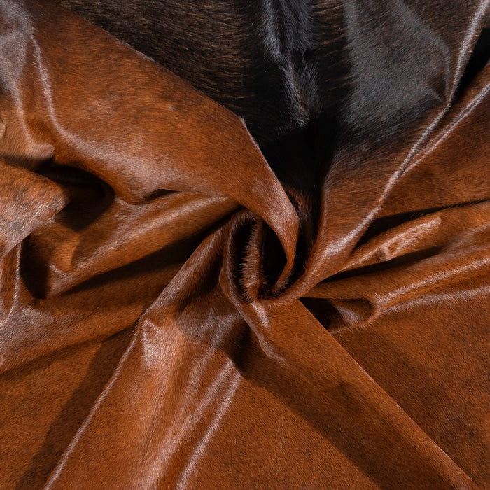 Brazilian Mahogany Cowhide Rug Size 7'8" L x 6'11" W 9979