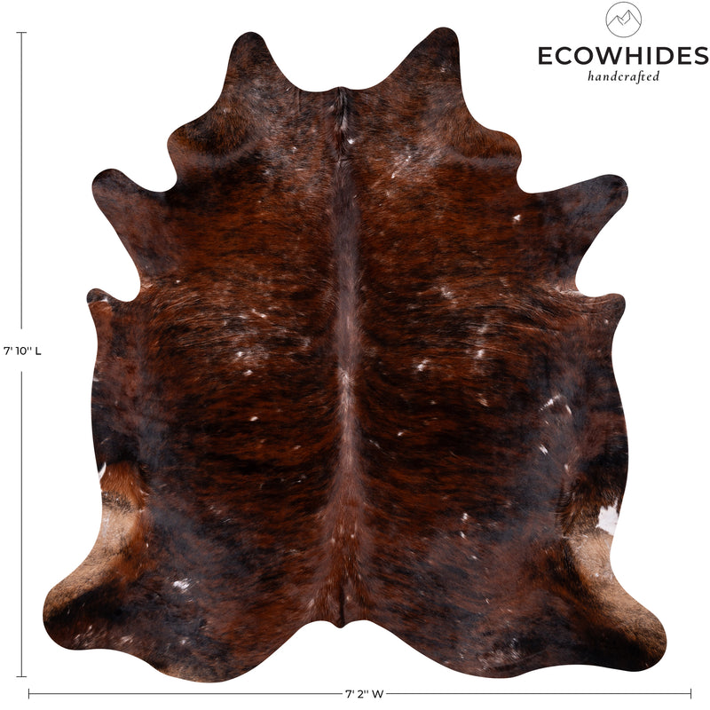 Vintage Brindle Cowhide Rug Size 7'10'' L X 7'2'' W 4818  | eCowhides