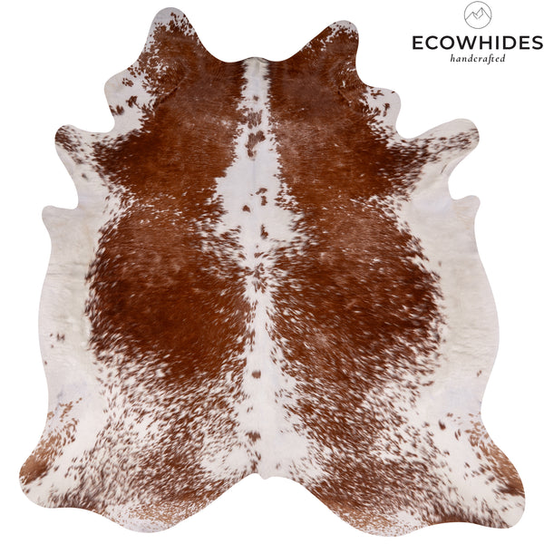 Vintage Brown Salt And Pepper Cowhide Rug Size 7'1'' L X 6'7'' W 4888  | eCowhides
