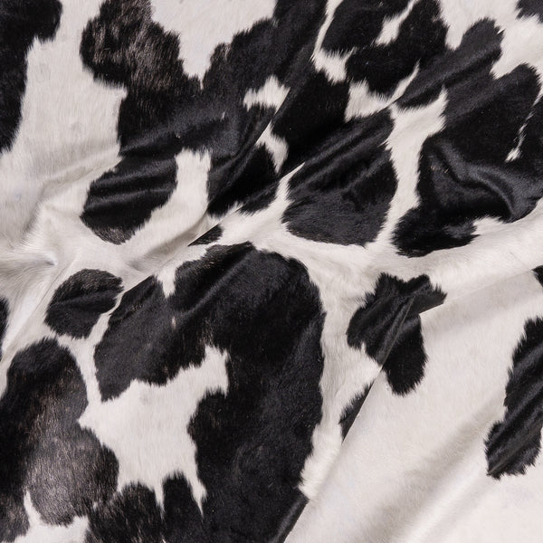 Vintage Black And White Cowhide Rug Size 7'3'' L X 6' W 4879  | eCowhides